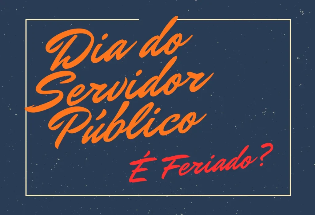 Arte com a pergunta 'O dia do servidor público é feriado?', ilustrando a explicação sobre a data ser, na verdade, um ponto facultativo para funcionários do governo.